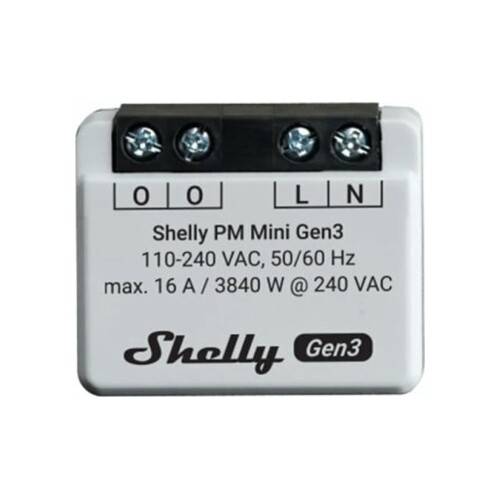 Shelly PM Mini Gen3 - modul pro měření spotřeby do 16A (WiFi, Bluetooth)